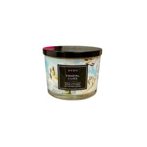 Brand New Avon Coastal Lilies 11 Oz 3 Wick Candle